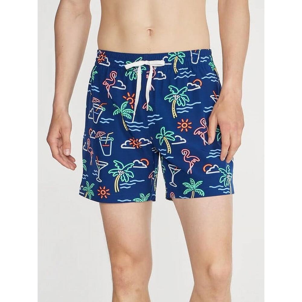 Chubbies Mens Swim Trunks Neon Lights Flamingo Tropical Stretch Board Shorts XXL